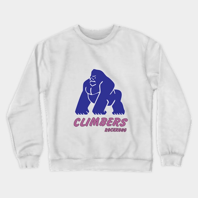 Climbers Rockkong Crewneck Sweatshirt by Aeliyadesign